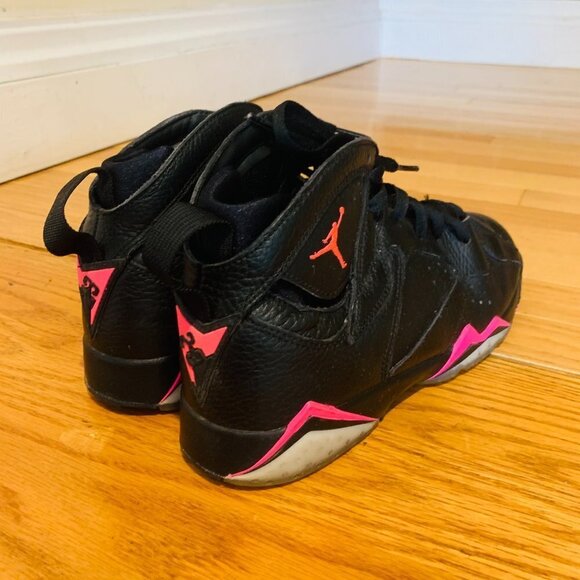 Nike Air Jordan 7 Retro GG Black/Hyper Pink Youth Size 7 442960-018 - Picture 3 of 11